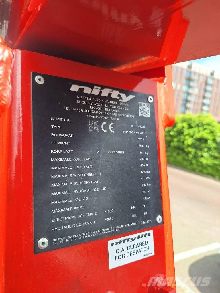 Niftylift HR 12 D E Knikarmhoogwerkers