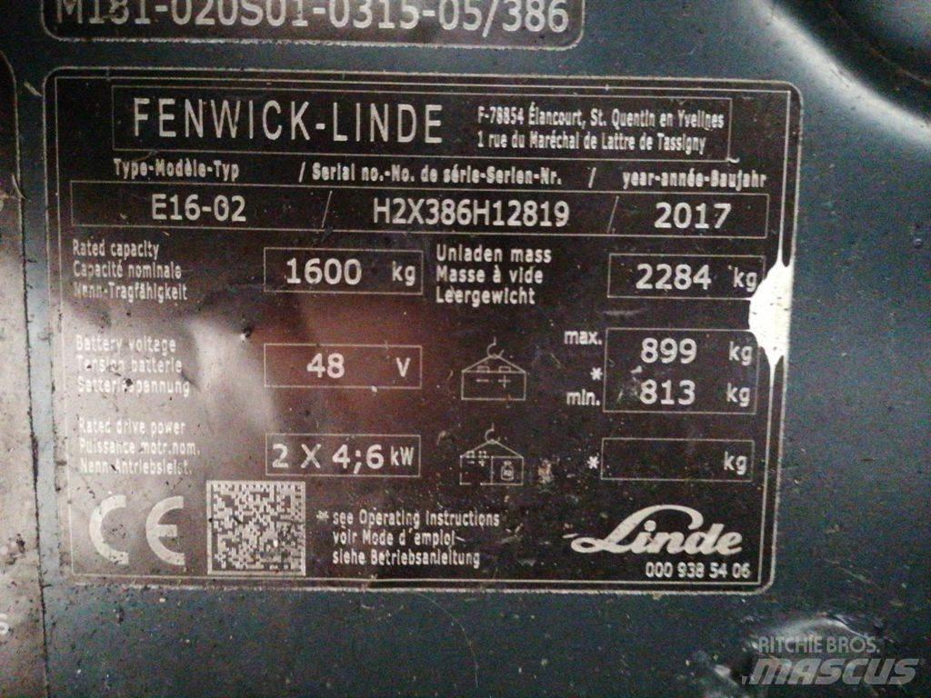 Linde E16-02 Elektrische heftrucks