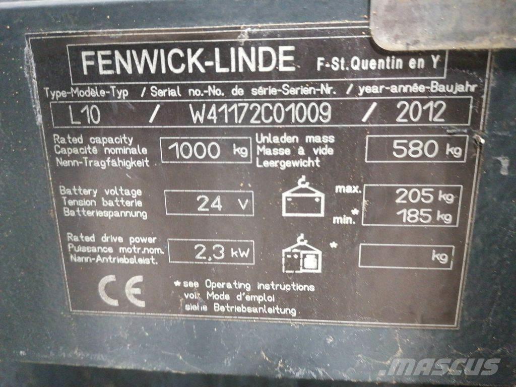 Linde L10 Meeloop stapelaar