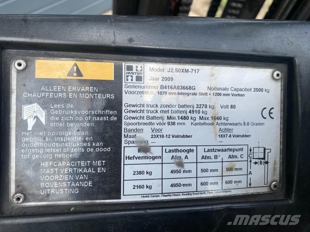 Hyster J2.50XM Elektrische heftrucks