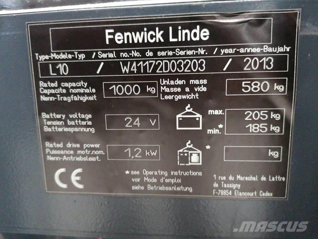 Linde L10 Meeloop stapelaar