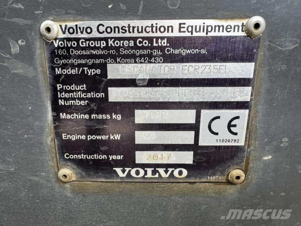 Volvo ECR235EL Rupsgraafmachines