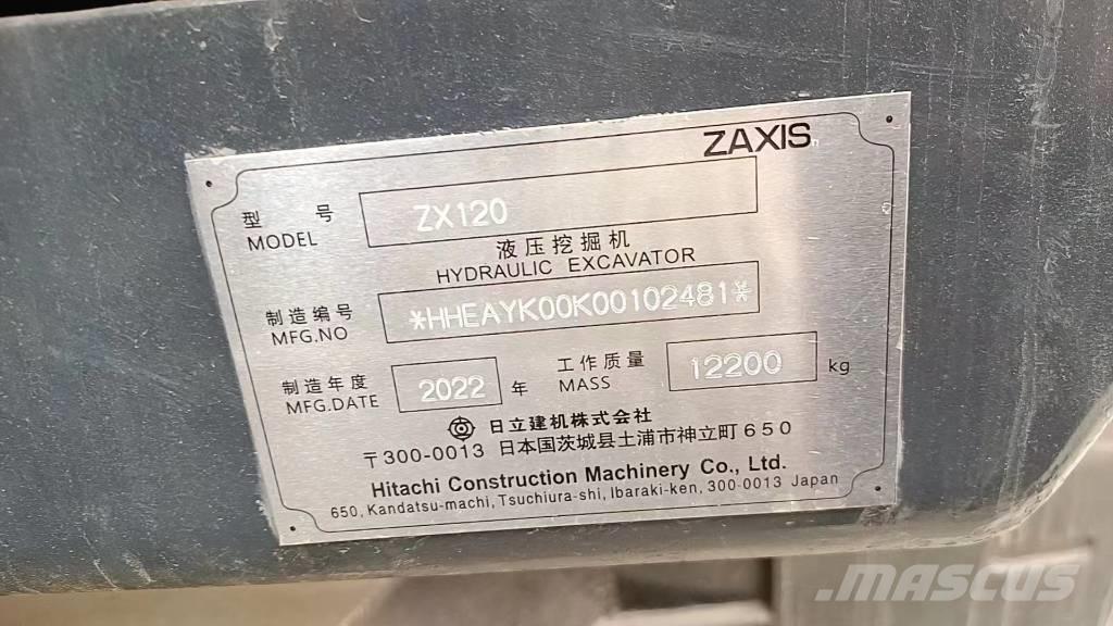 Hitachi ZX 120-6 Minigraafmachines < 7t