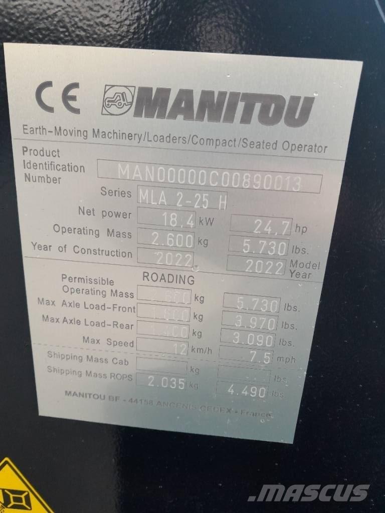 Manitou MLA 2-25 Schrank- en knikladers