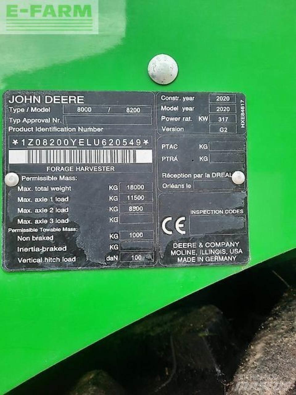 John Deere 8200i Zelfrijdende veldhakselaars