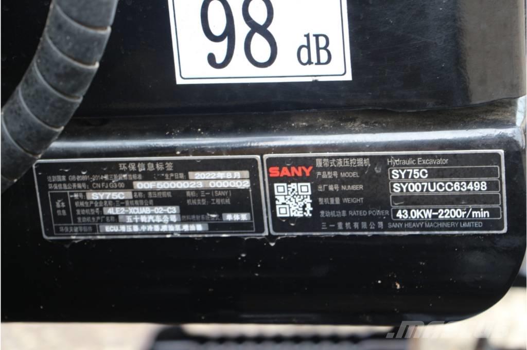 Sany sy75 Rupsgraafmachines