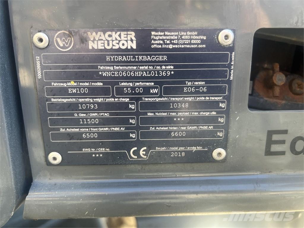 Wacker Neuson EW 100 Wielgraafmachines