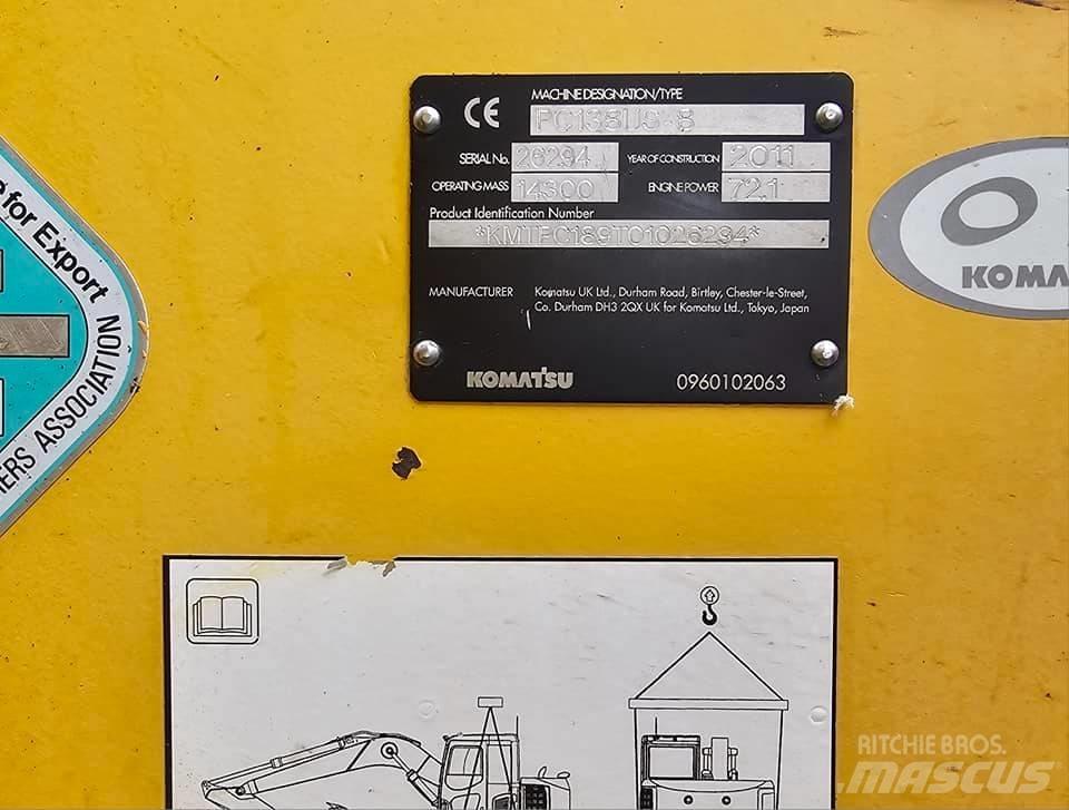 Komatsu PC 138 Midigraafmachines 7t - 12t