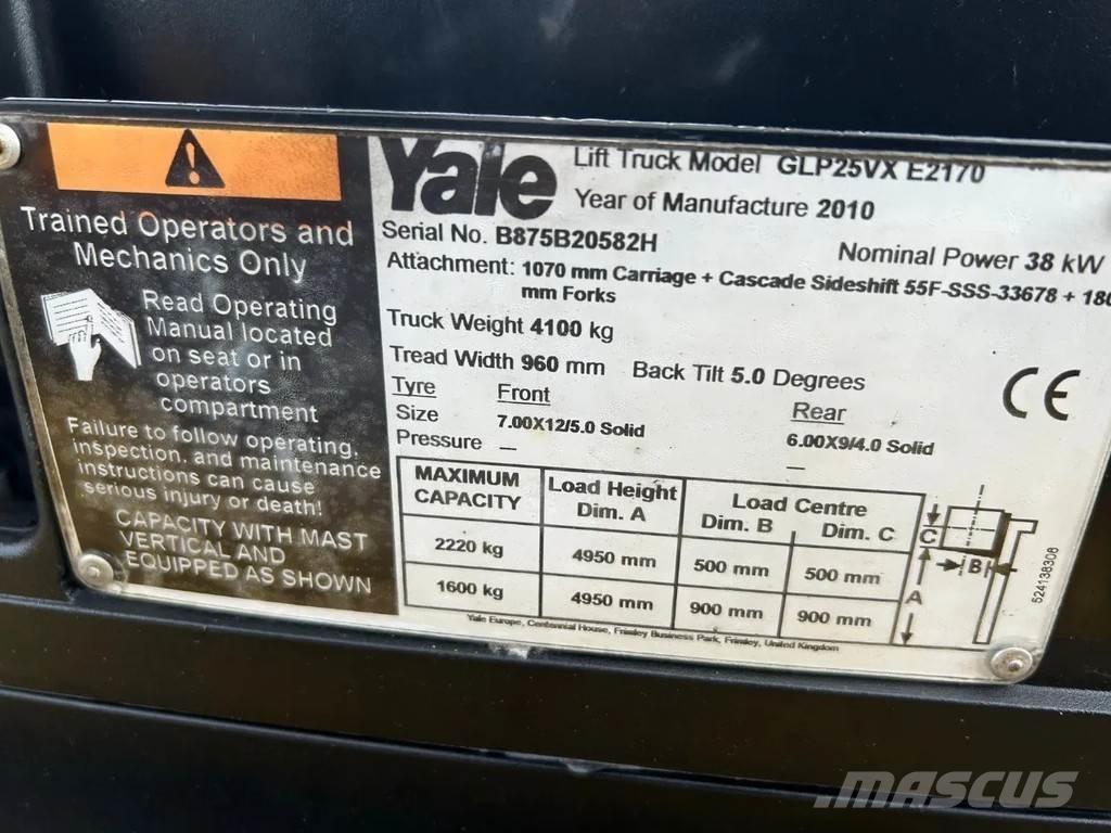 Yale 2.5 Heftruck LPG heftrucks