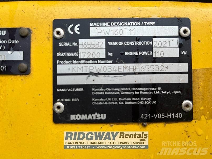 Komatsu PW 160 Wielgraafmachines