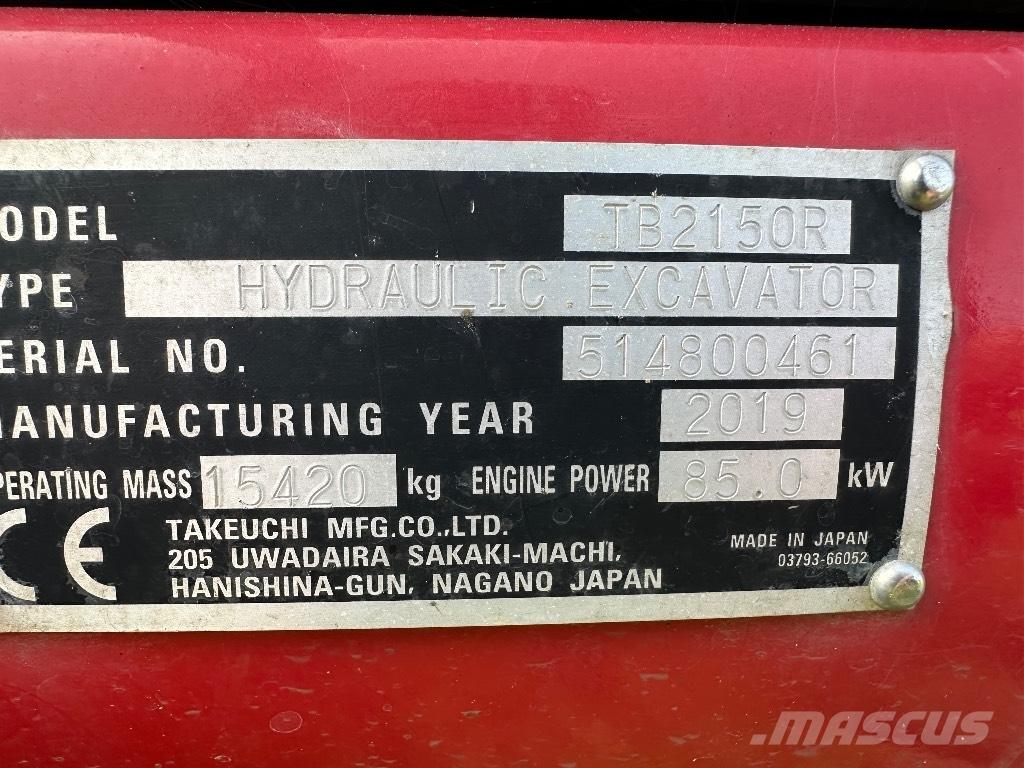 Takeuchi TB 2150 R Rupsgraafmachines