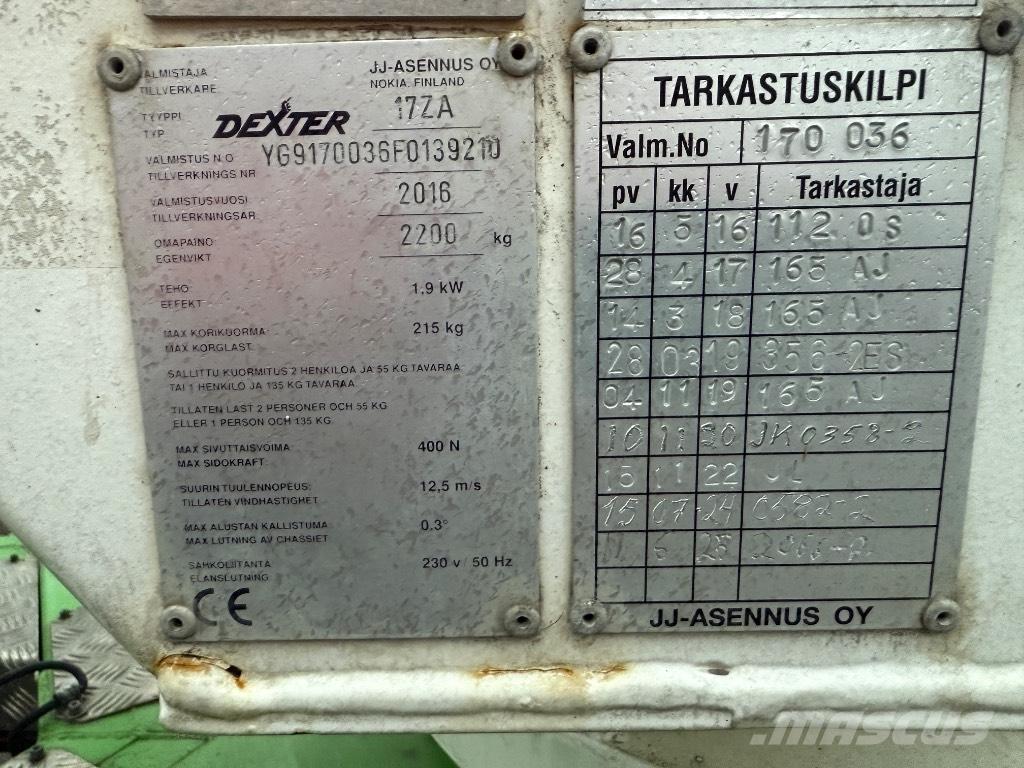 Dexter 17ZA Aanhanger hoogwerkers