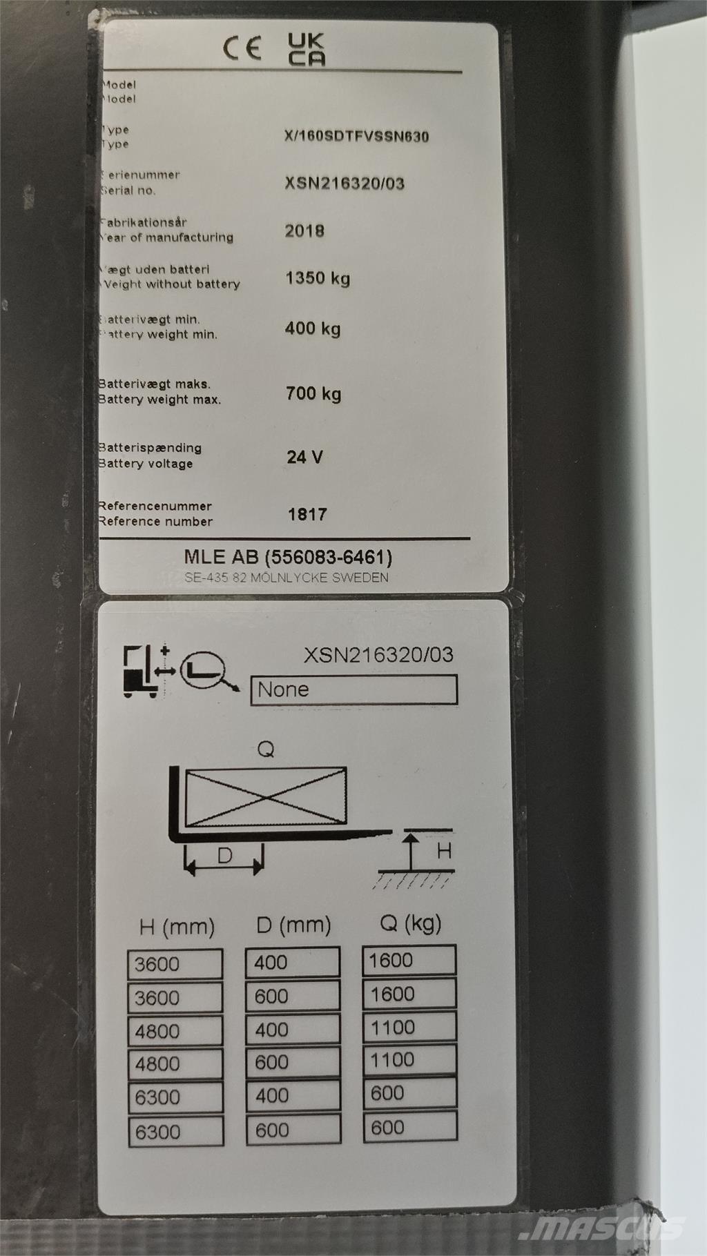 Atlet XSN160E Zelfrijdende stapelaars