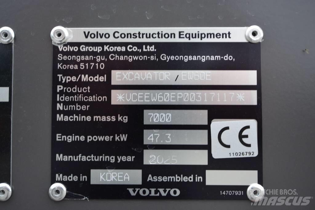 Volvo EW 60 E Minigraafmachines < 7t