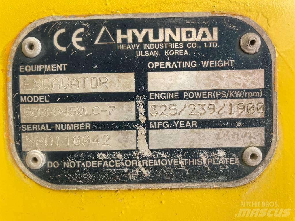 Hyundai R 450 LC-7 Rupsgraafmachines