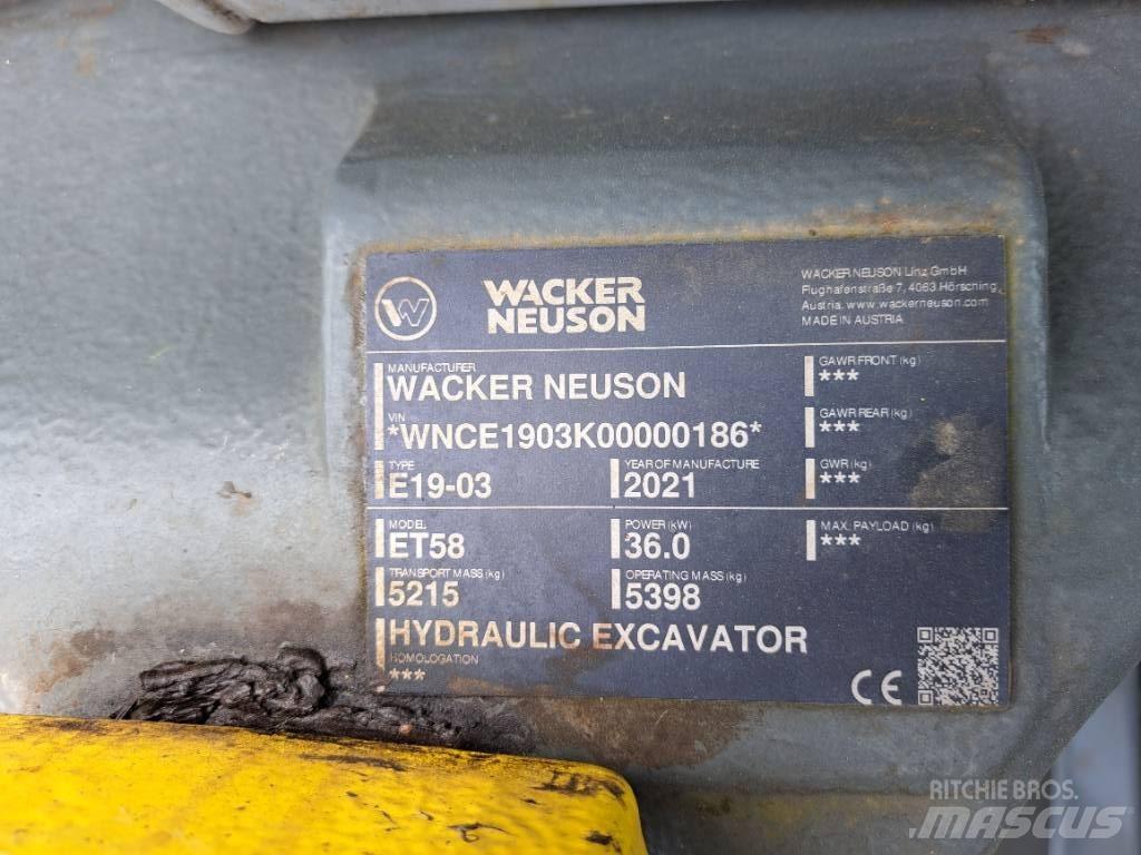 Wacker Neuson ET58 Rupsgraafmachines