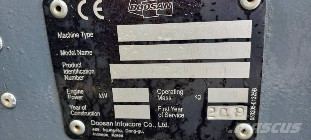Develon DX140LCR-5 Rupsgraafmachines