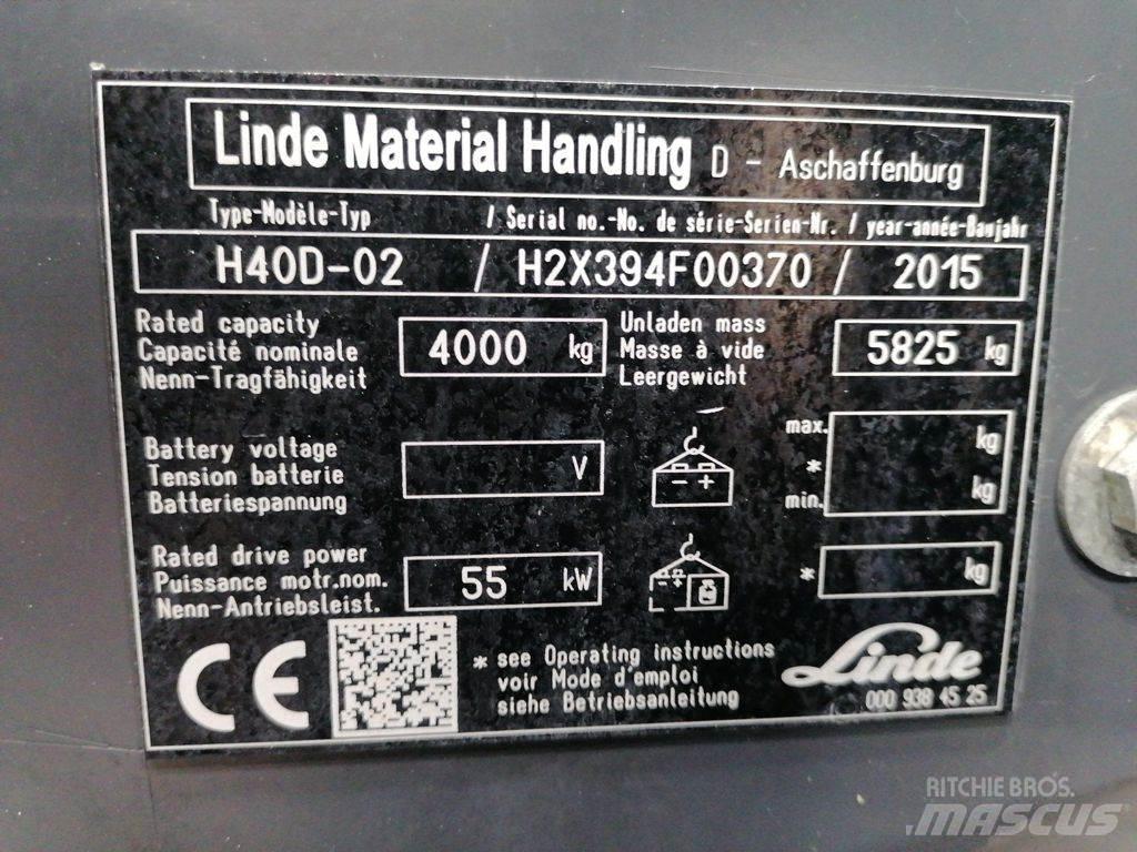 Linde H40D-02 Diesel heftrucks