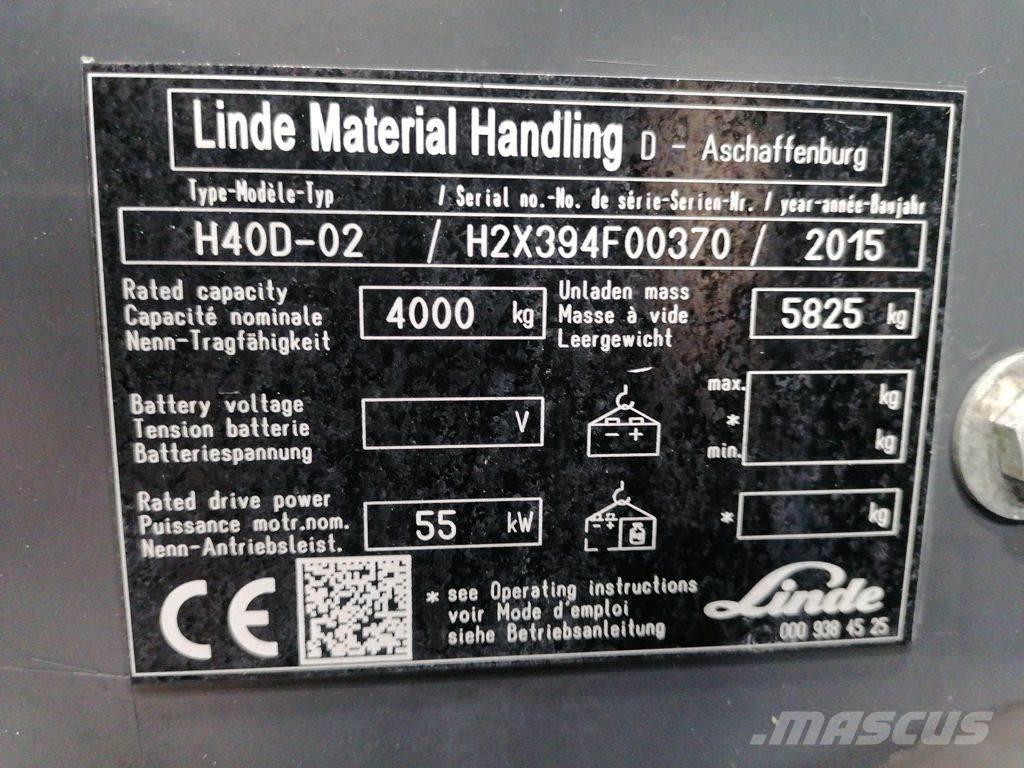 Linde H40D-02 Diesel heftrucks