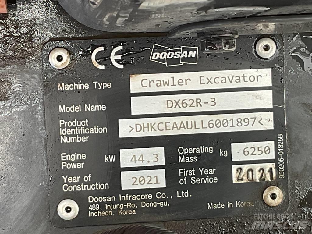 Doosan DX 62 R-3 Minigraafmachines < 7t