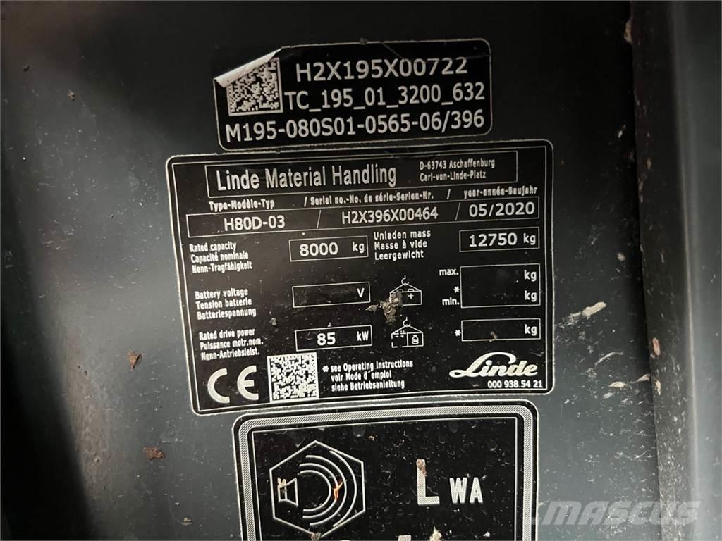 Linde H80D-03 Diesel heftrucks