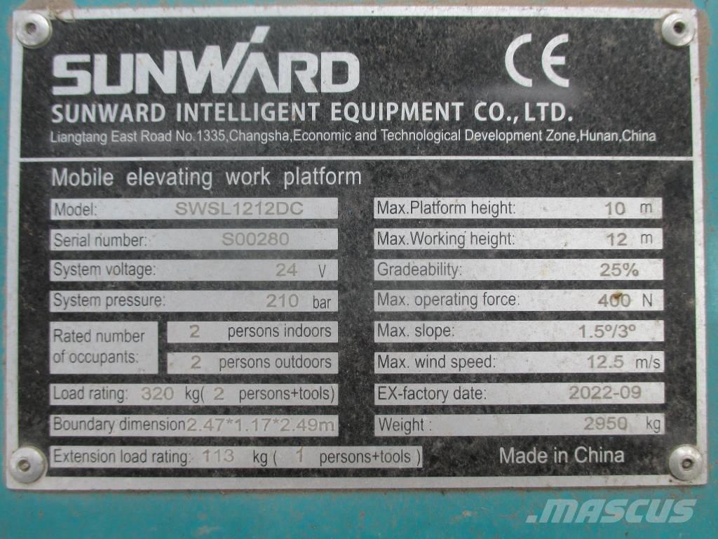Sunward SWSL 1212 DC Schaarhoogwerkers
