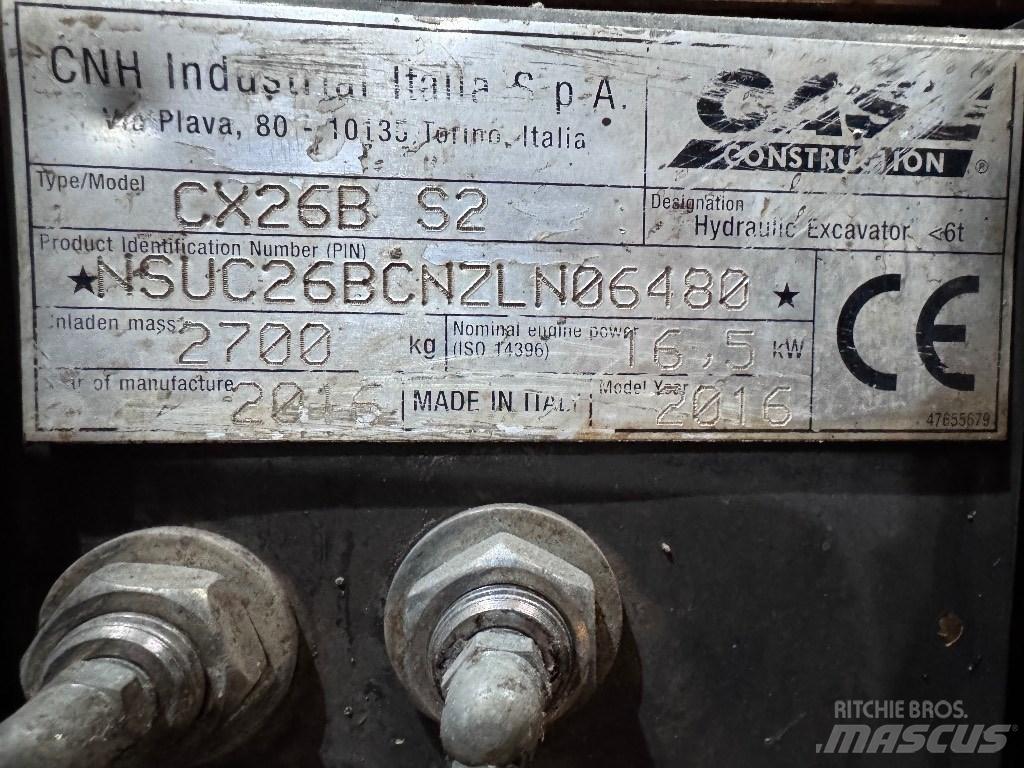 CASE CX 26 B ZTS Minigraafmachines < 7t