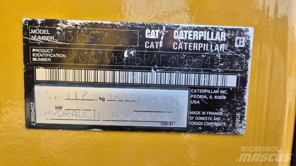 CAT M 315 F Wielgraafmachines