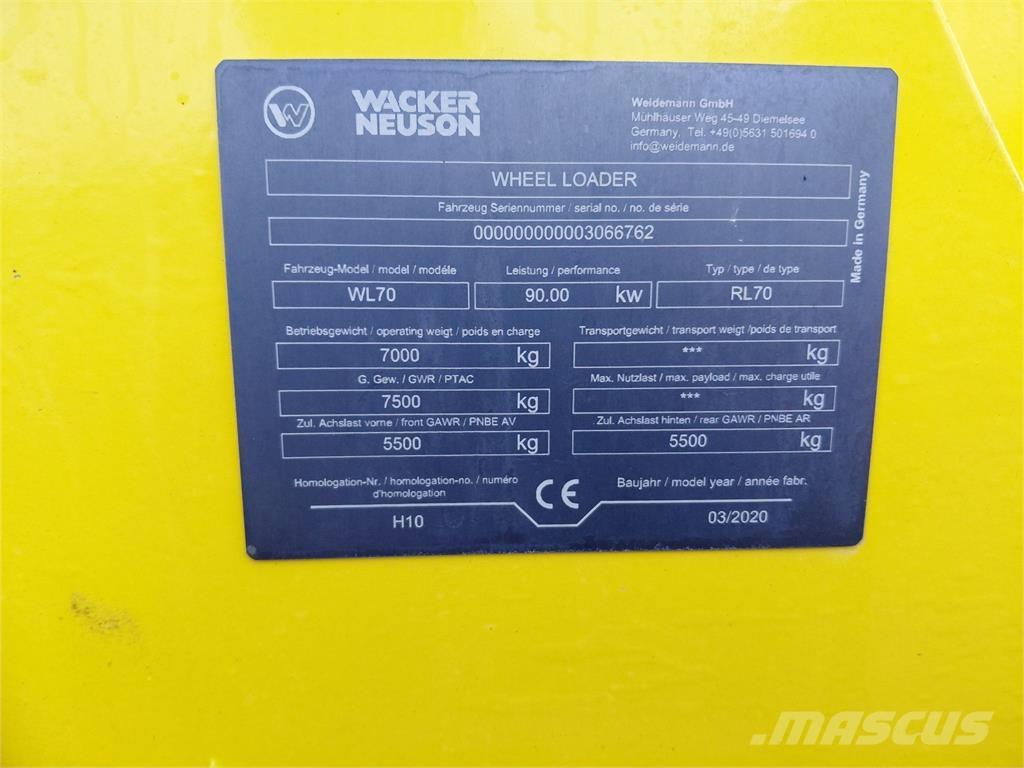 Weidemann WL 70 Wielladers