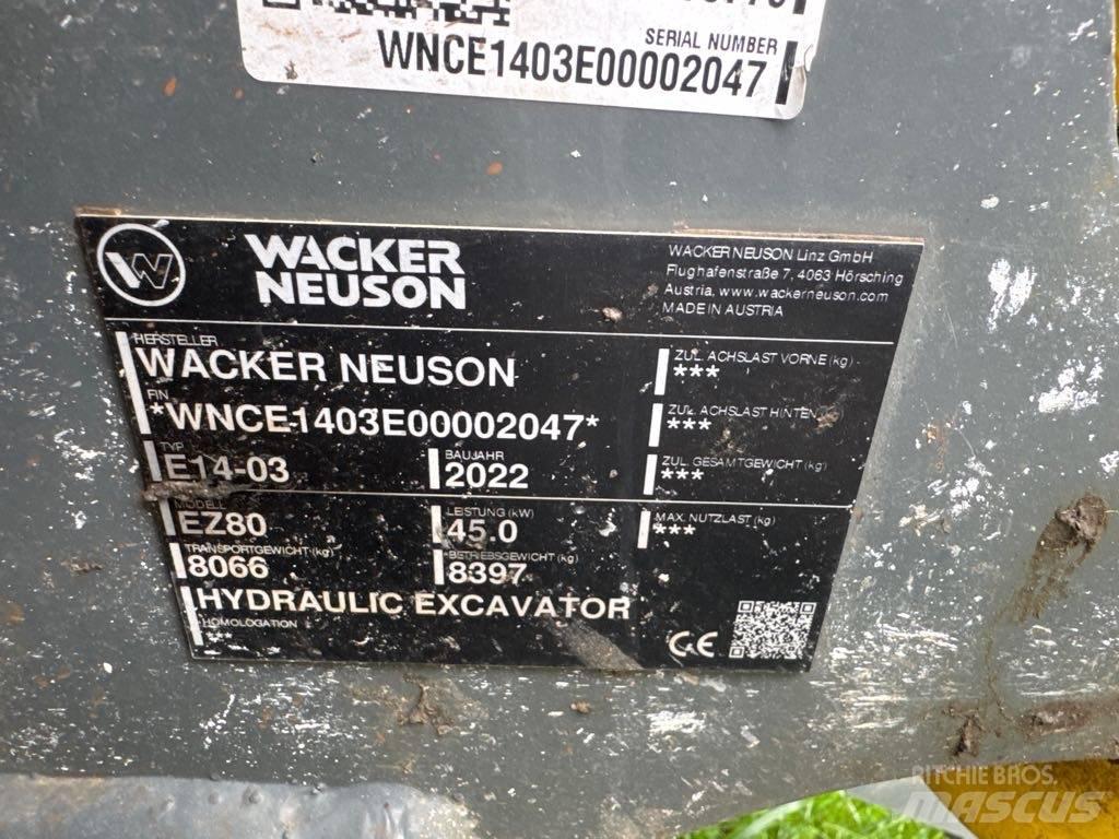 Wacker Neuson EZ80 Rupsgraafmachines