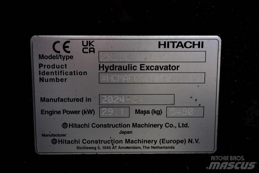 Hitachi ZX 55 U-6P Minigraafmachines < 7t
