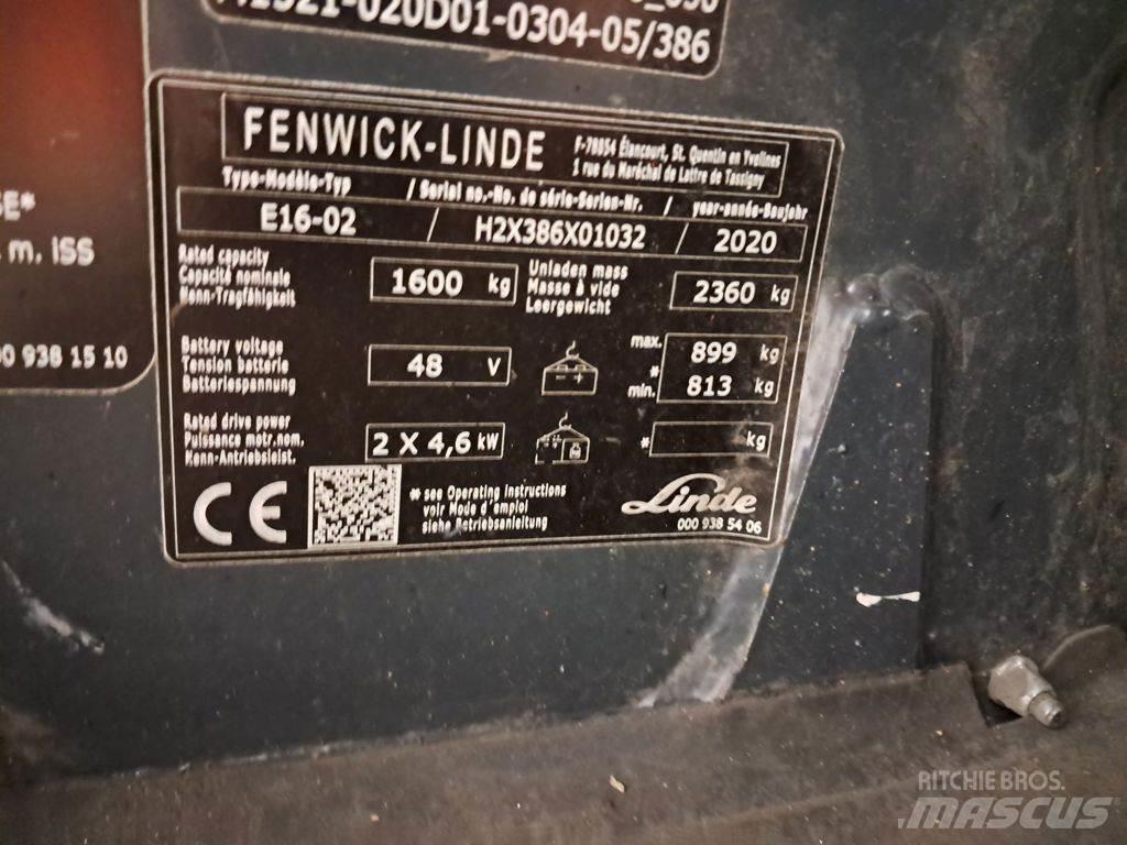 Linde E16-02 Elektrische heftrucks