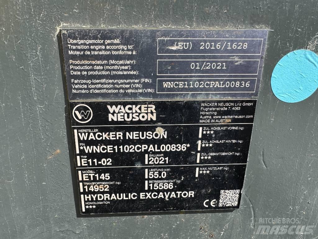 Wacker Neuson ET145 Rupsgraafmachines