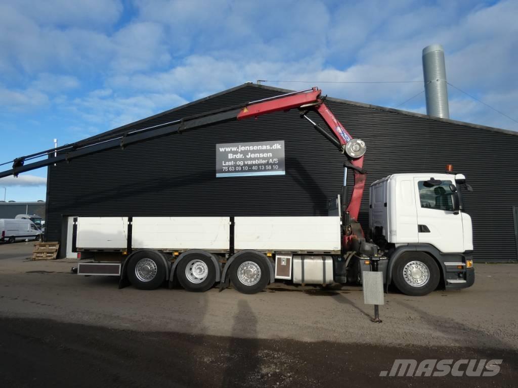 Scania G 450 Vlakke laadvloer met kraan