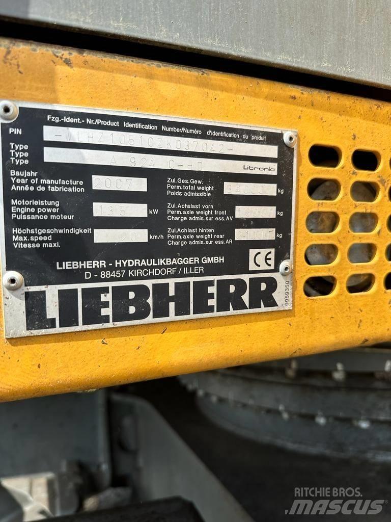 Liebherr A 924C-HD Wielgraafmachines