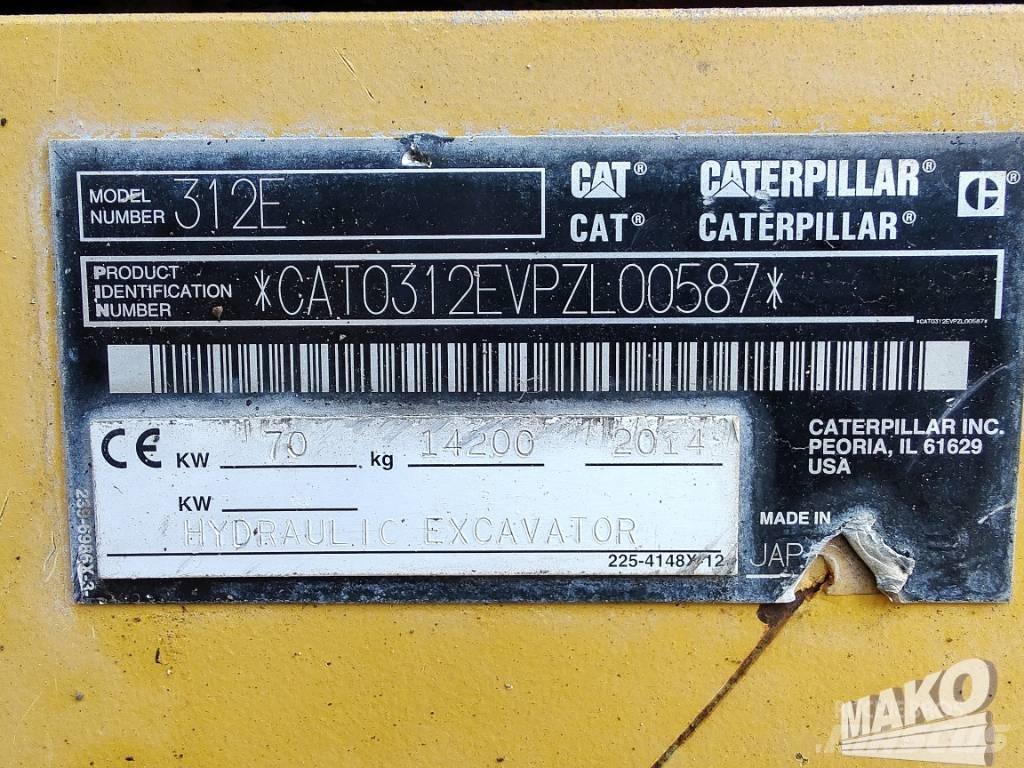 CAT 312 E Rupsgraafmachines
