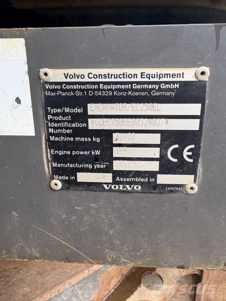 Volvo EC 250 EL Rupsgraafmachines