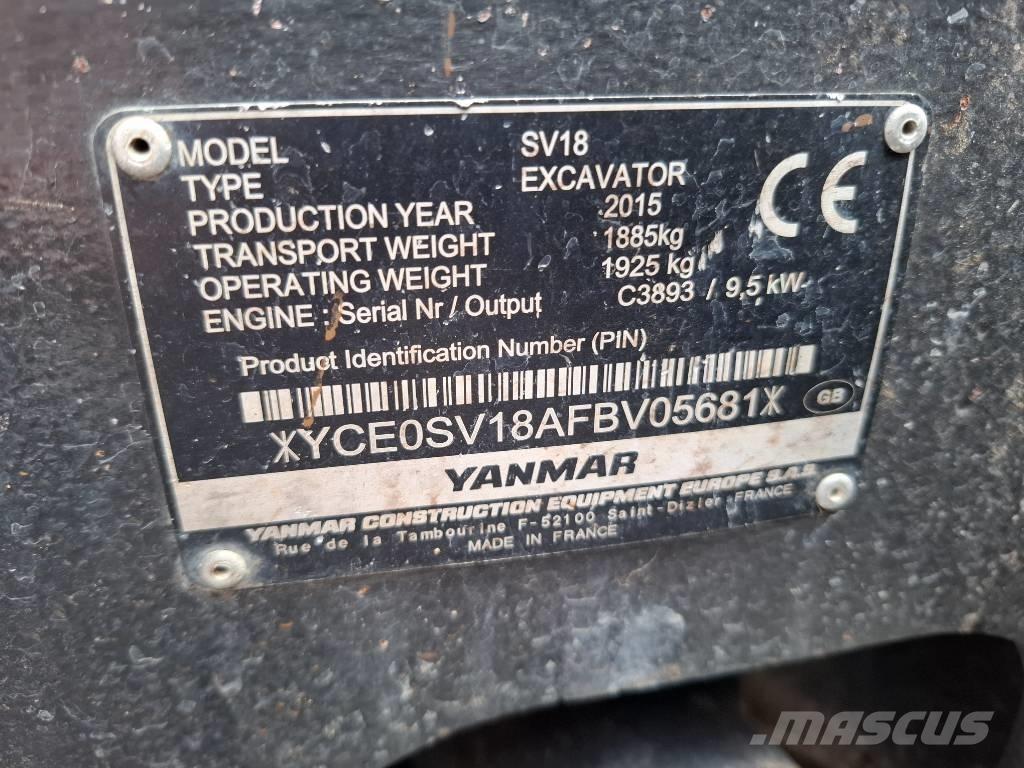 Yanmar SV 18 Minigraafmachines < 7t