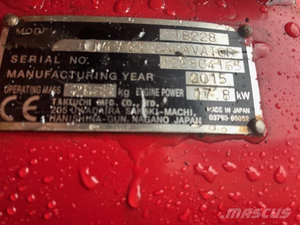 Takeuchi TB 228 Minigraafmachines < 7t