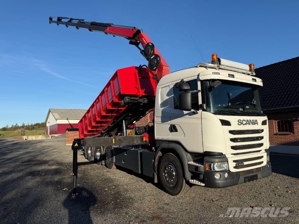 Scania G490 8x2 Containertrucks met kabelsysteem