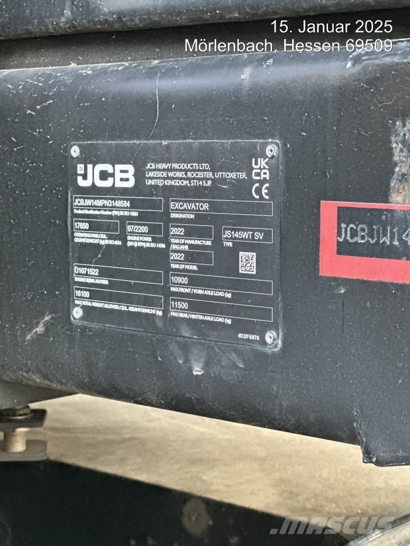 JCB JS145W PLUS Wielgraafmachines