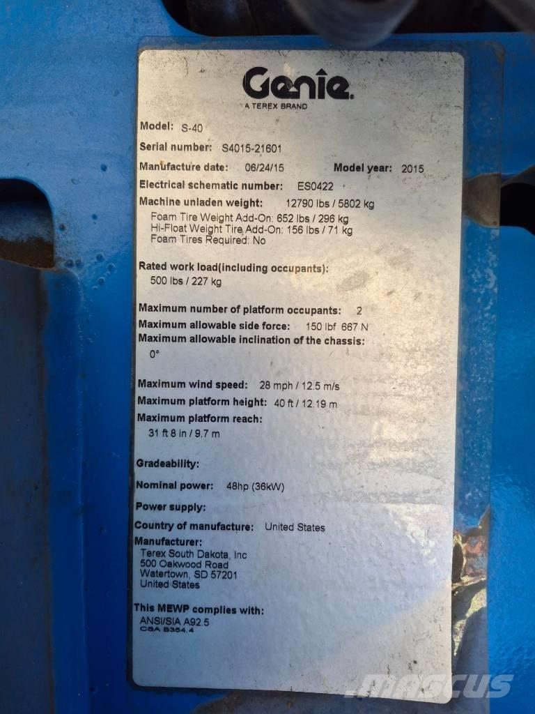 Genie S 40 Telescoophoogwerkers