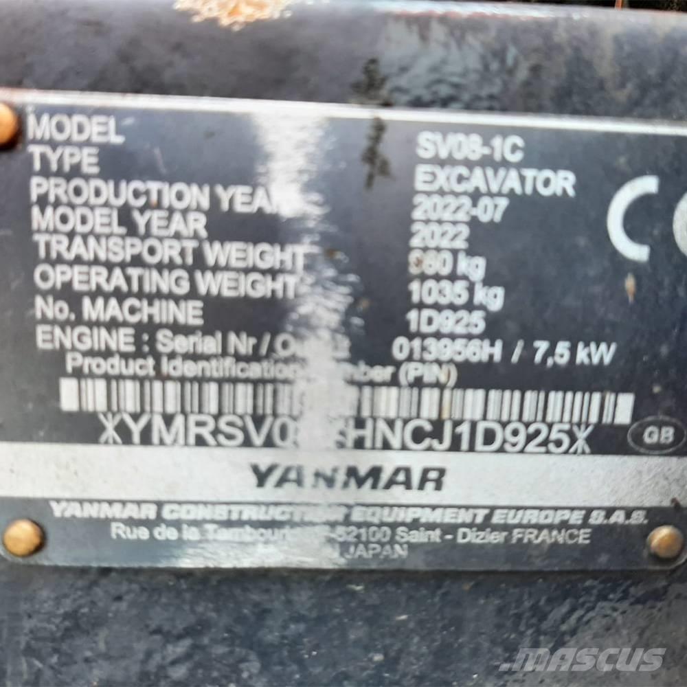 Yanmar SV 08 Minigraafmachines < 7t