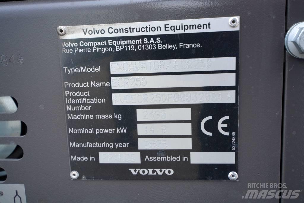 Volvo ECR 25 D Minigraafmachines < 7t