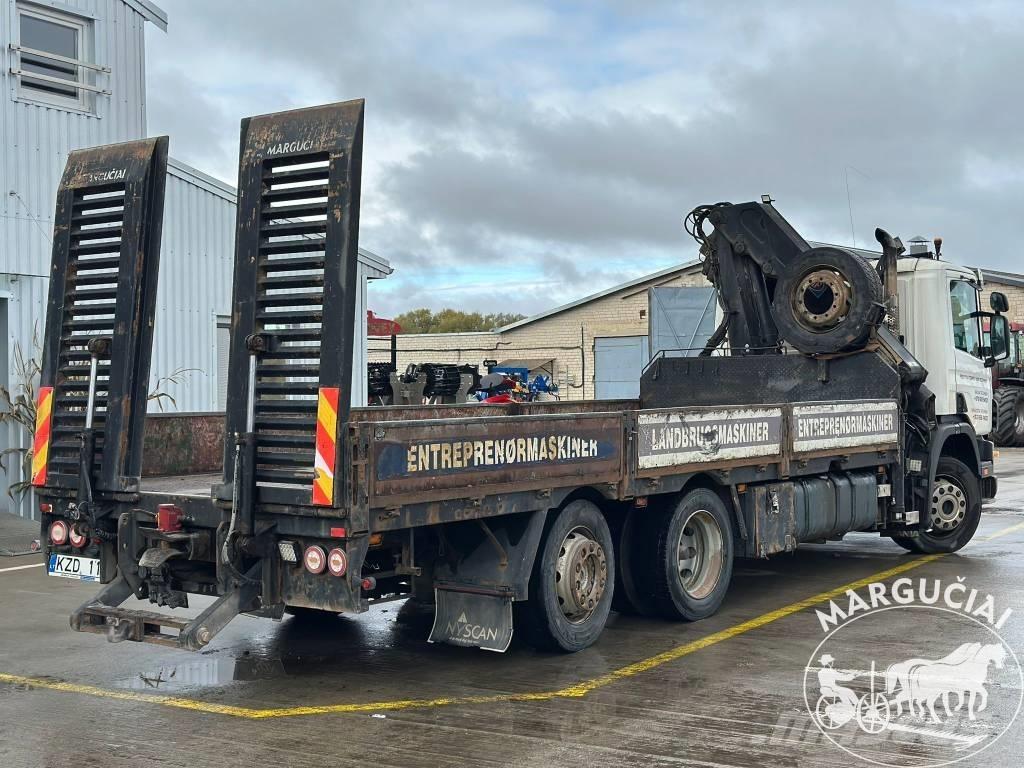 Scania 114G 340 Vlakke laadvloer met kraan