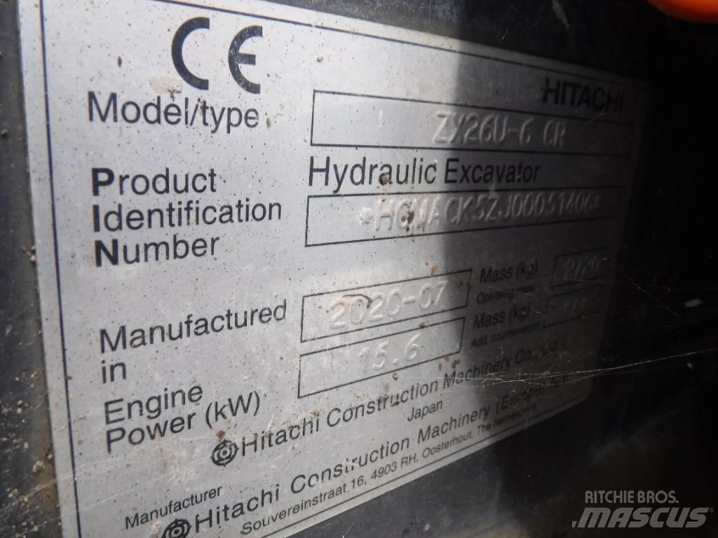 Hitachi ZX 26 U-6 Minigraafmachines < 7t