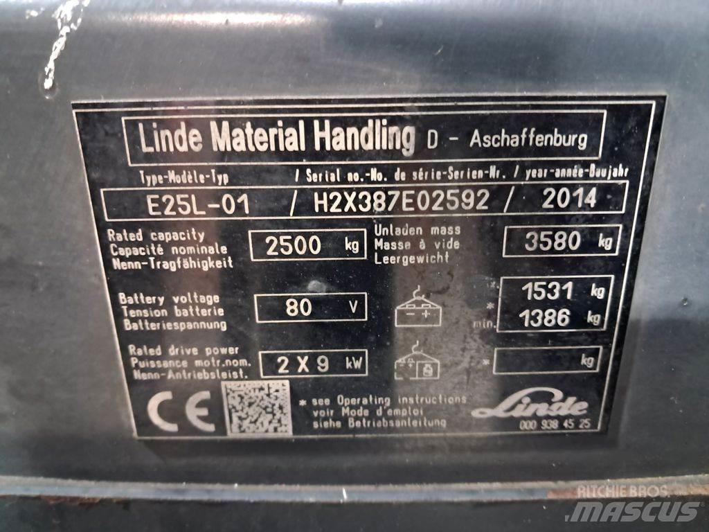 Linde E25L-01 Elektrische heftrucks