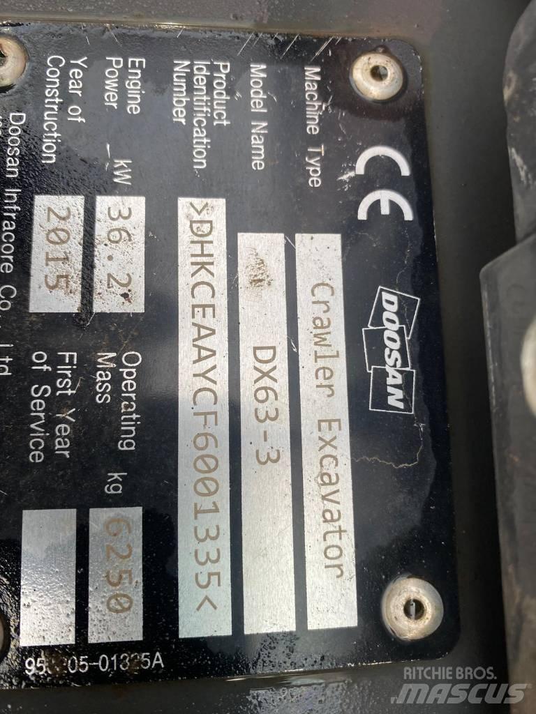 Doosan DX 63-3 Minigraafmachines < 7t