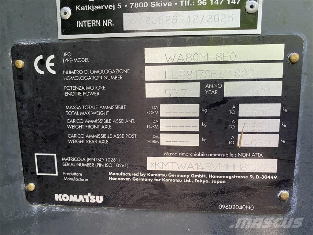 Komatsu WA80M-8EO Schrank- en knikladers
