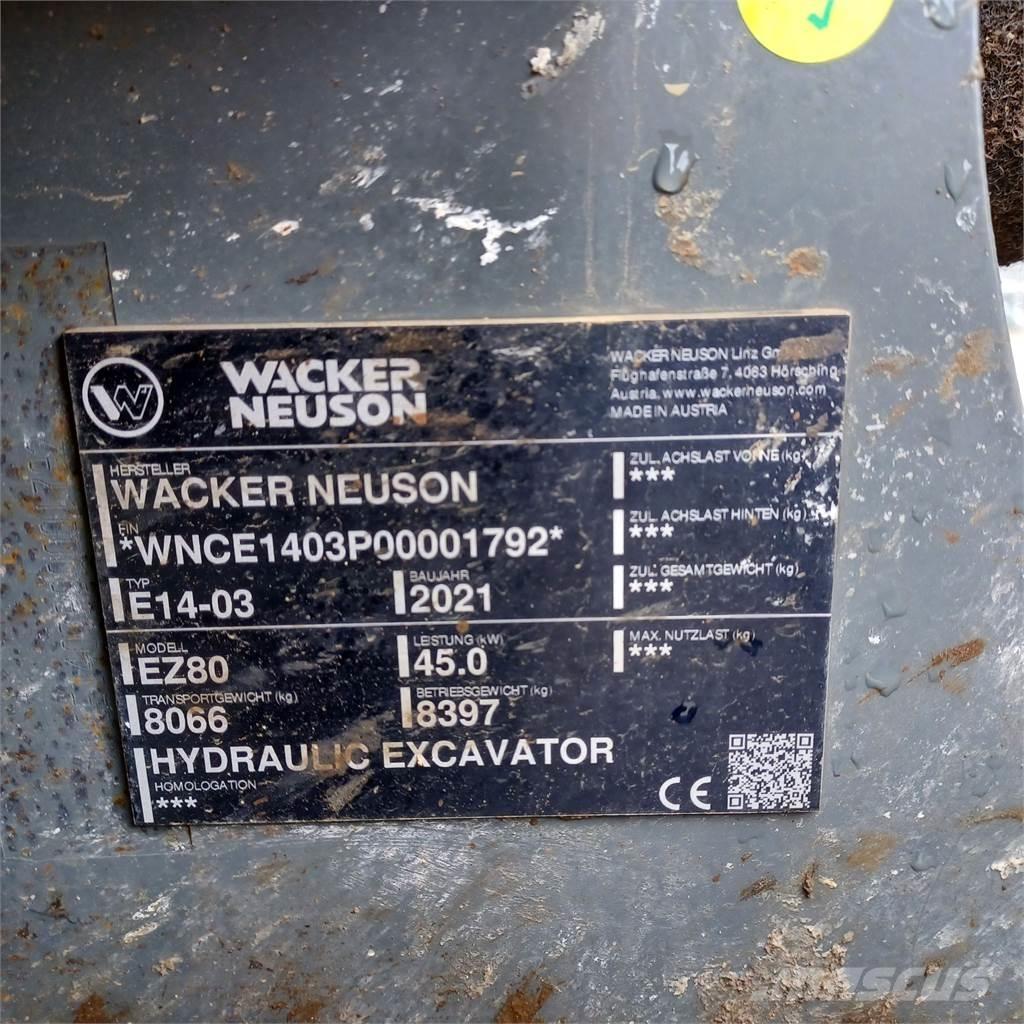 Wacker Neuson EZ80 Rupsgraafmachines